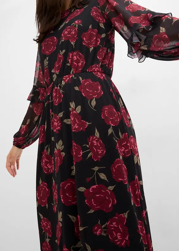 Maxikleid aus softem Mesh, bonprix