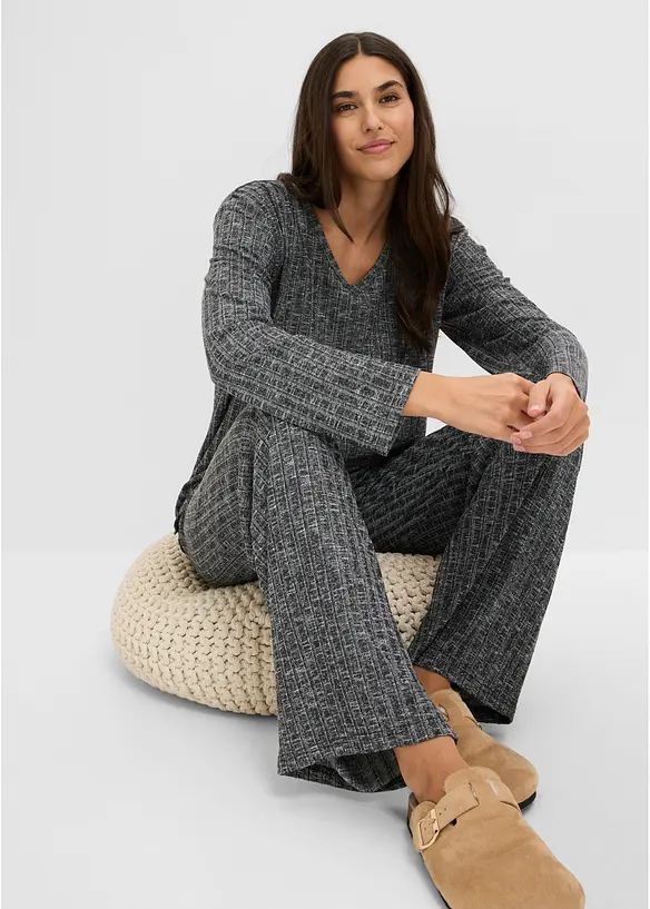 Loungewear Hausanzug aus Rippe, bonprix