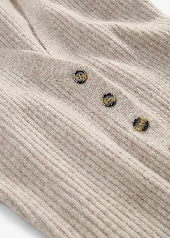 Midi-Strickkleid mit Kn&ouml;pfen, bonprix