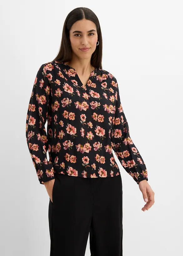 Bluse aus flie&szlig;endem Viskose-Mix, bonprix