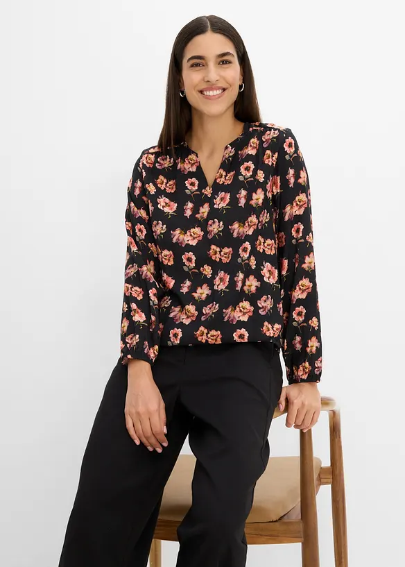 Bluse aus flie&szlig;endem Viskose-Mix, bonprix