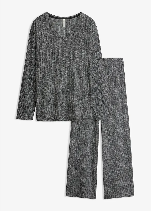 Loungewear Hausanzug aus Rippe, bonprix
