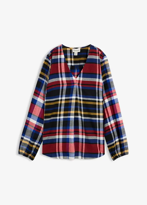 Flanell-Tunika aus reiner Bio-Baumwolle, bonprix