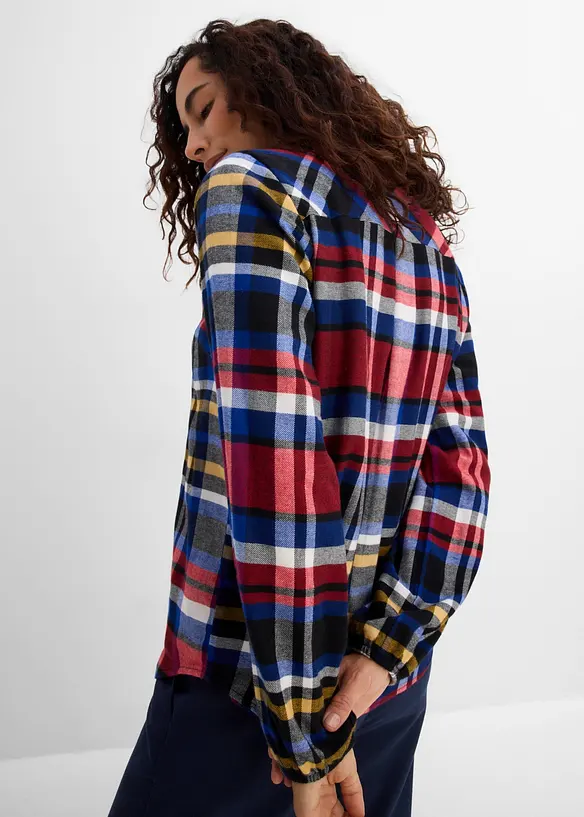 Flanell-Tunika aus reiner Bio-Baumwolle, bonprix