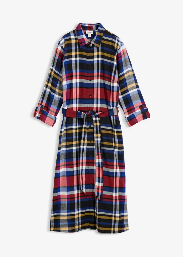 Robe chemise en flanelle douce 100% coton, bonprix