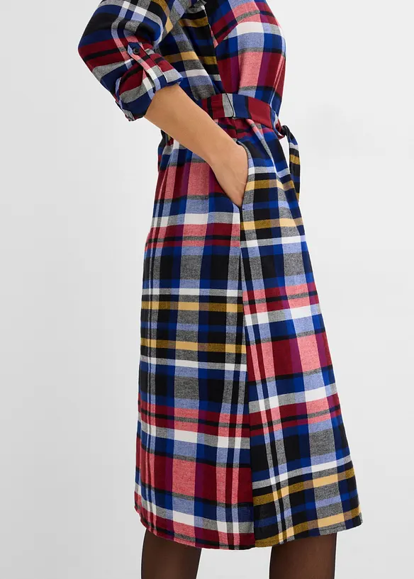 Robe chemise en flanelle douce 100% coton, bonprix