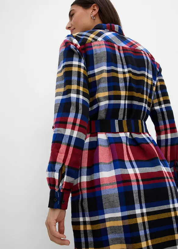 Robe chemise en flanelle douce 100% coton, bonprix