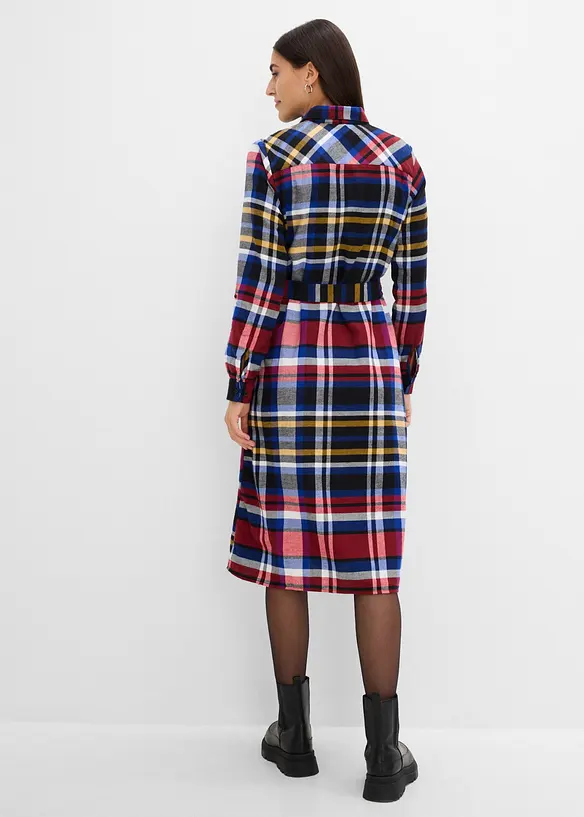 Robe chemise en flanelle douce 100% coton, bonprix