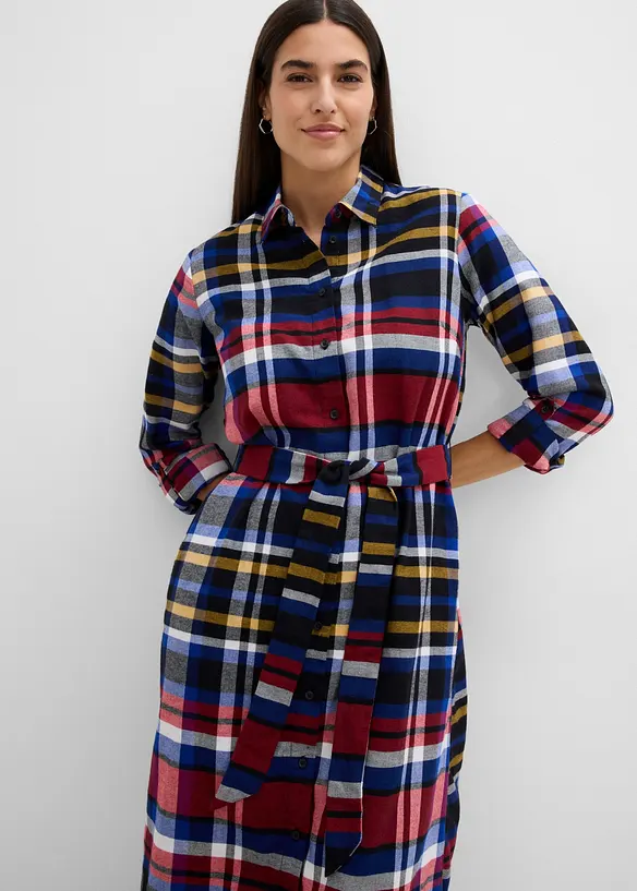 Robe chemise en flanelle douce 100% coton, bonprix