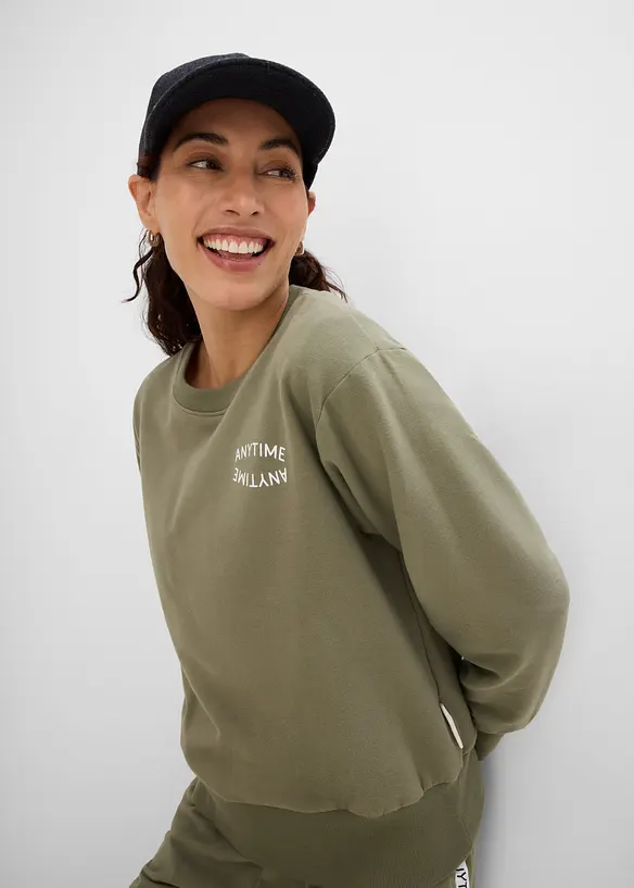 Sweat oversize doux en coton majoritaire, bonprix