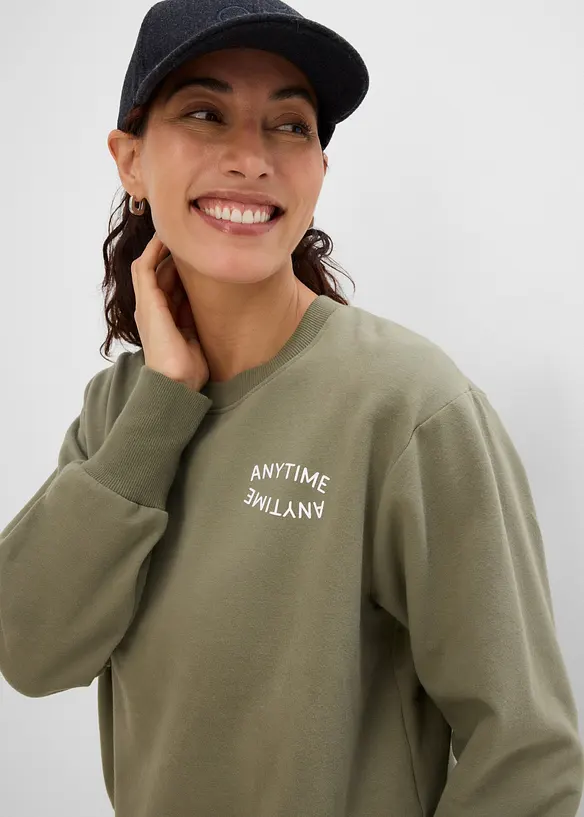 Sweat oversize doux en coton majoritaire, bonprix