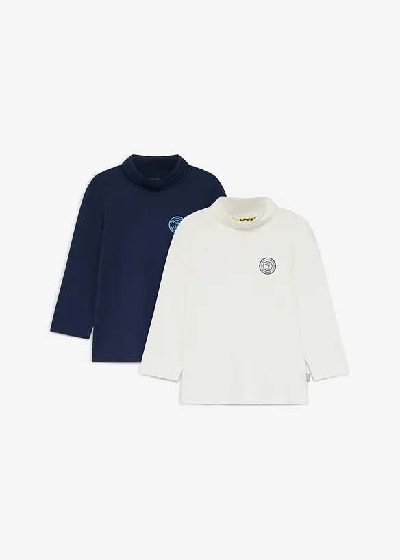 Lot de 2 T-shirts col roul&eacute; en coton doux, Lurchi
