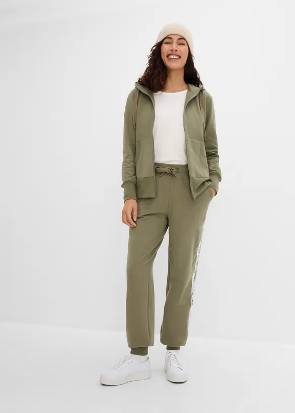 Pantalon de jogging doux en coton m&eacute;lang&eacute;, bonprix