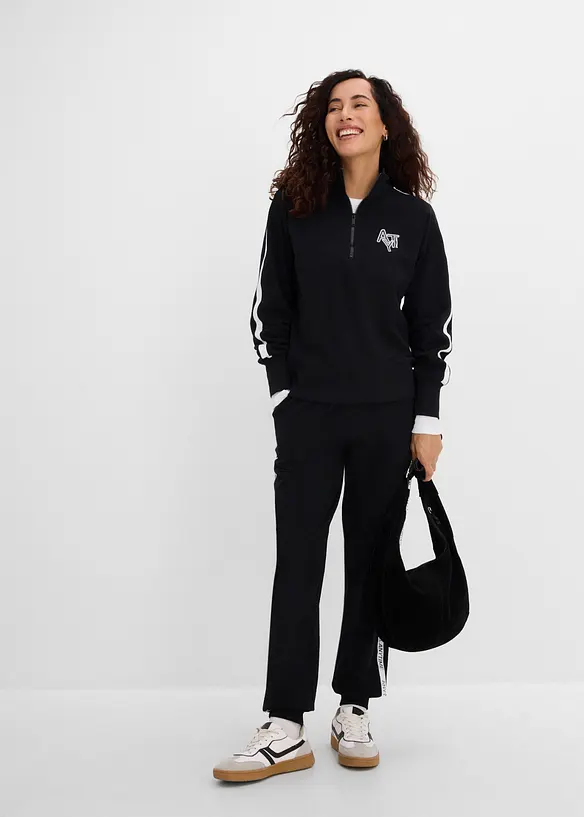 Pantalon de jogging doux en coton m&eacute;lang&eacute;, bonprix