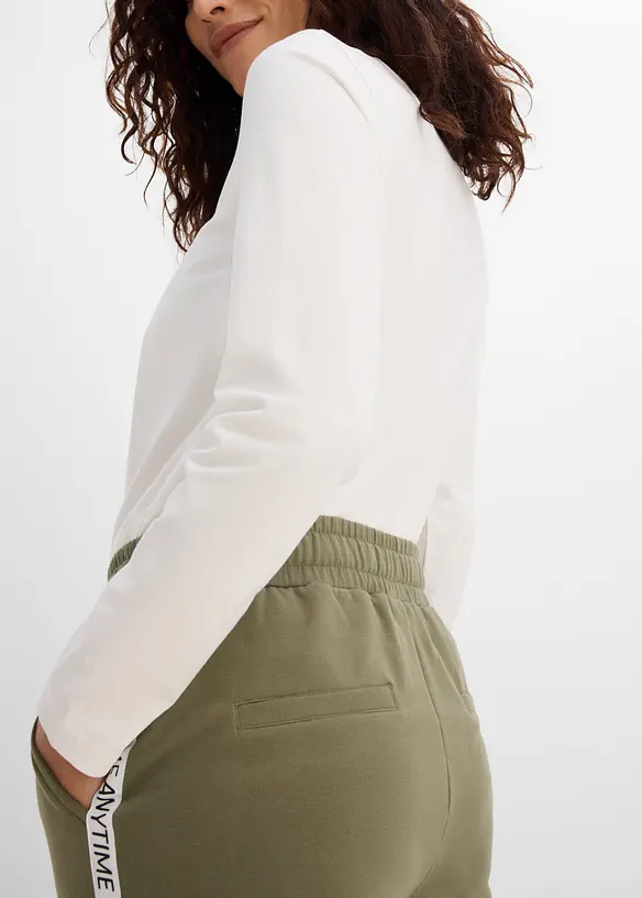 Pantalon de jogging doux en coton m&eacute;lang&eacute;, bonprix