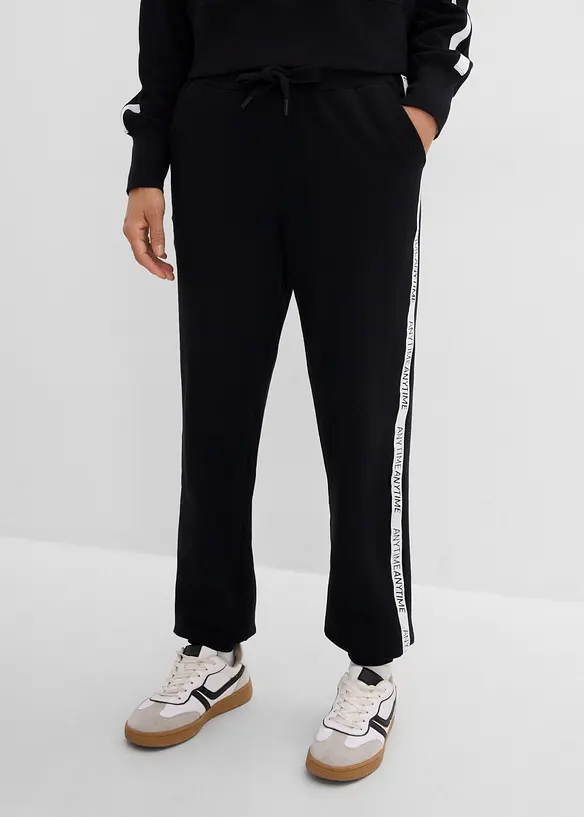 Pantalon de jogging doux en coton m&eacute;lang&eacute;, bonprix