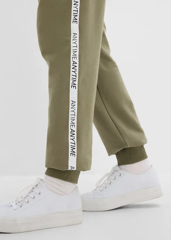 Pantalon de jogging doux en coton m&eacute;lang&eacute;, bonprix