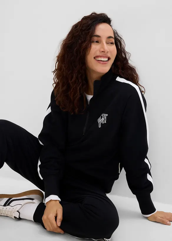 Pantalon de jogging doux en coton m&eacute;lang&eacute;, bonprix