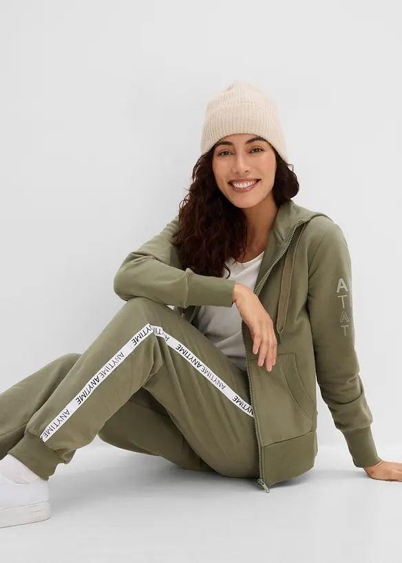 Pantalon de jogging doux en coton m&eacute;lang&eacute;, bonprix