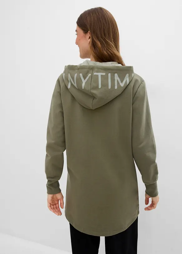 Long gilet zipp&eacute; en sweat &eacute;pais, bonprix