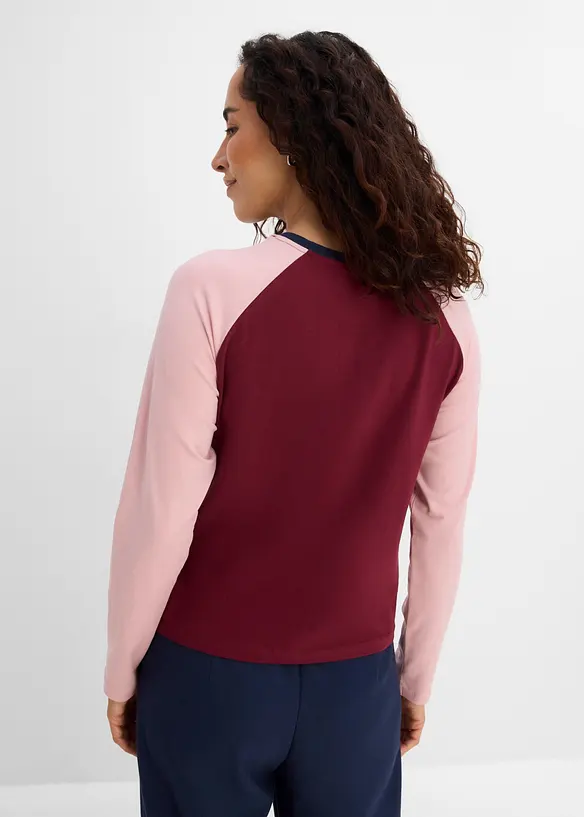 Raglanshirt aus Bio-Baumwoll-Mix, bonprix