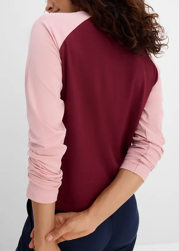 Raglanshirt aus Bio-Baumwoll-Mix, bonprix