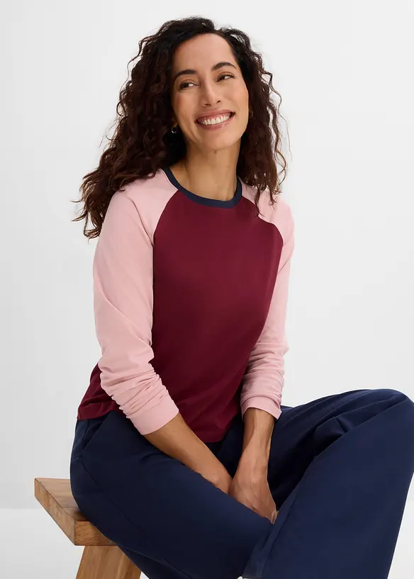 Raglanshirt aus Bio-Baumwoll-Mix, bonprix