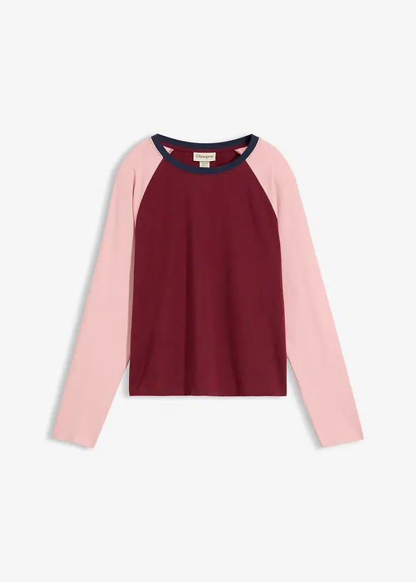 Raglanshirt aus Bio-Baumwoll-Mix, bonprix