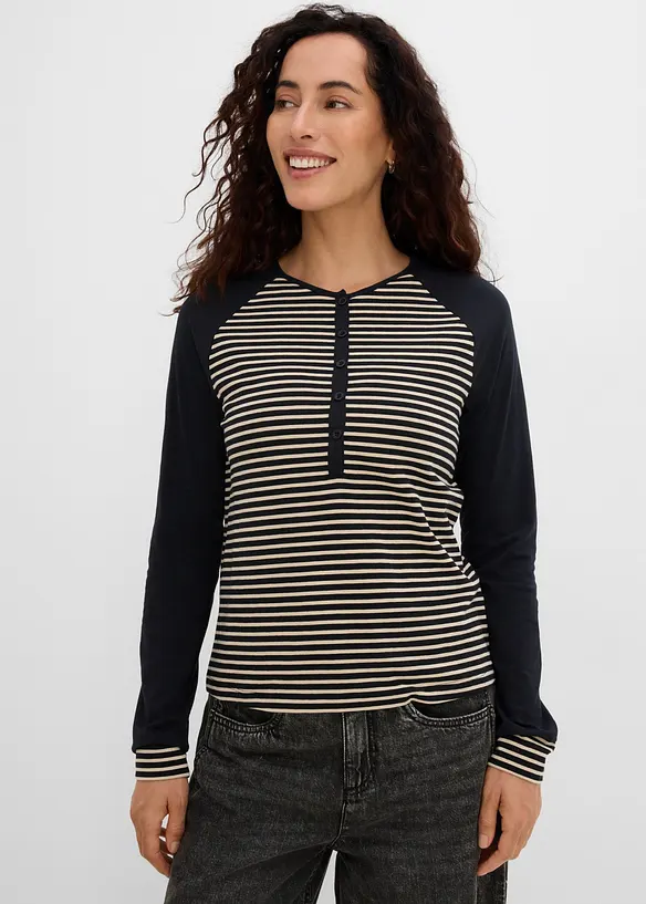 T-shirt en coton extensible &agrave; manches raglan, bonprix