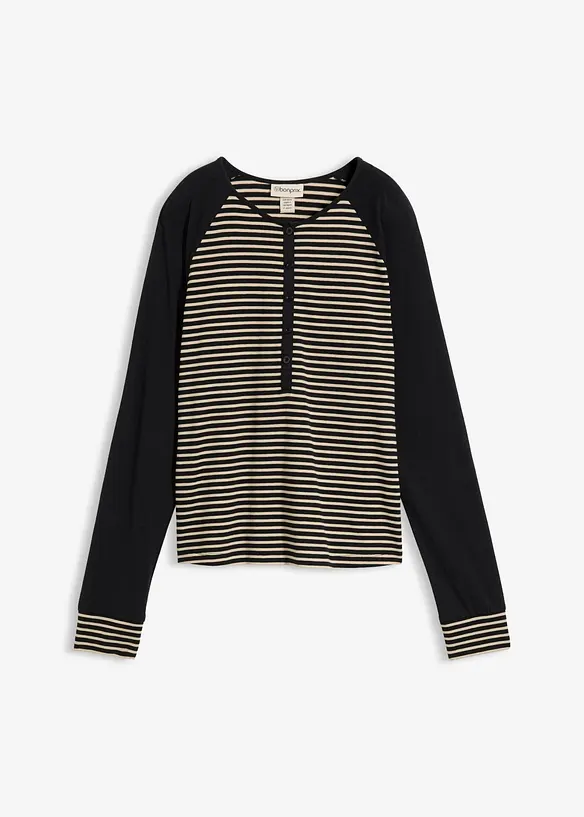 T-shirt en coton extensible &agrave; manches raglan, bonprix
