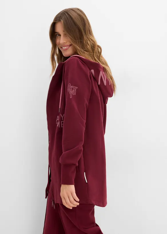 Softe Long-Sweatjacke aus dickem Baumwoll-Mix, bonprix