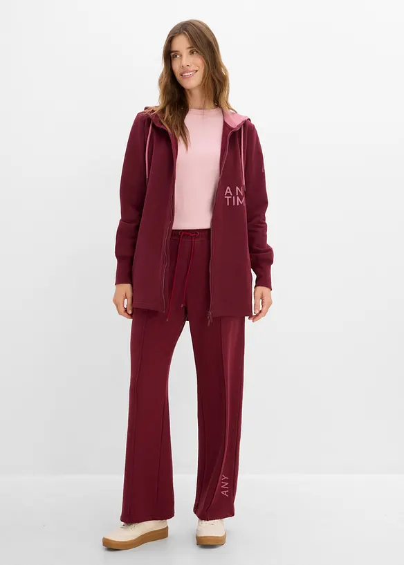 Softe Long-Sweatjacke aus dickem Baumwoll-Mix, bonprix