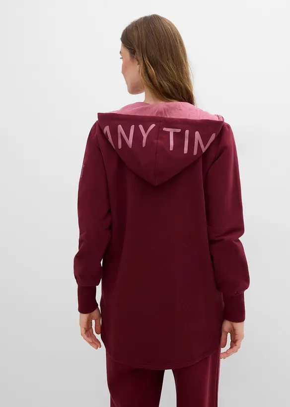 Softe Long-Sweatjacke aus dickem Baumwoll-Mix, bonprix