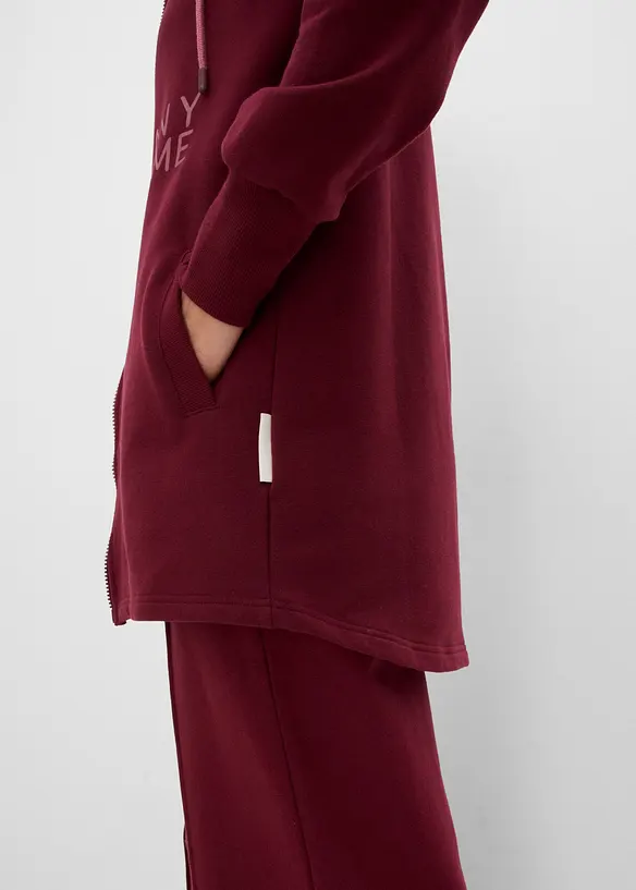 Softe Long-Sweatjacke aus dickem Baumwoll-Mix, bonprix