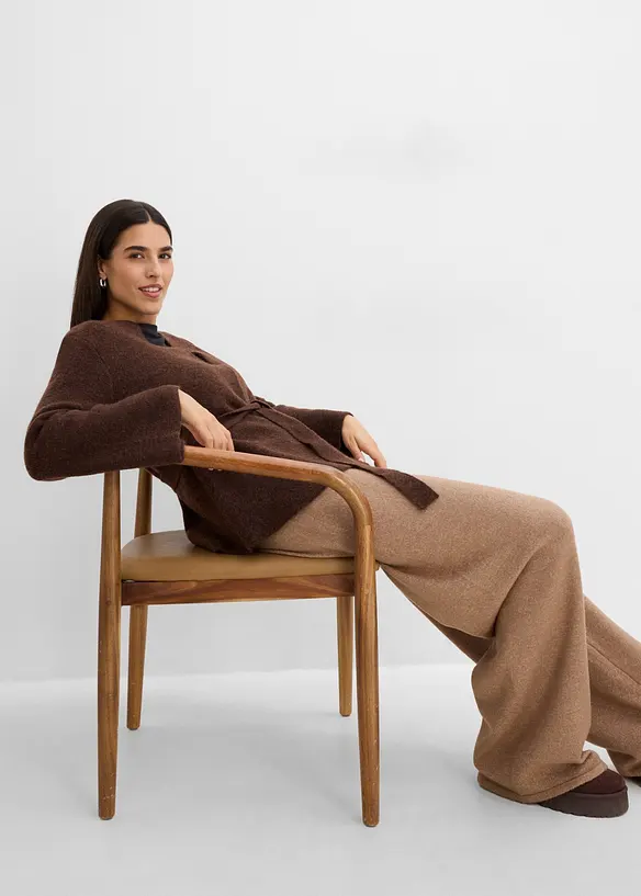 Strickjacke mit Bindeg&uuml;rtel, bonprix