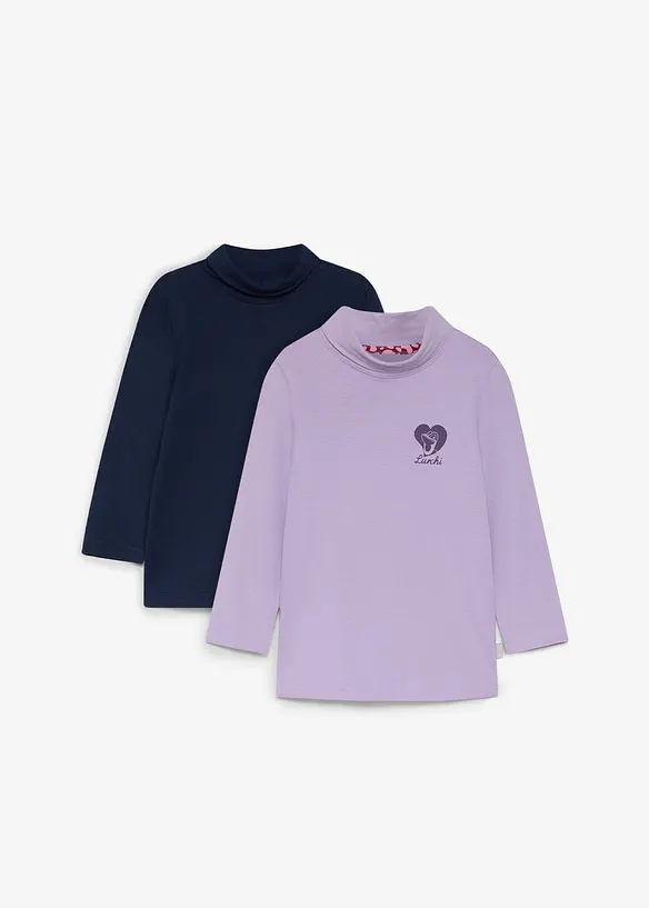 Lot de 2 T-shirts col roul&eacute; en coton doux, Lurchi