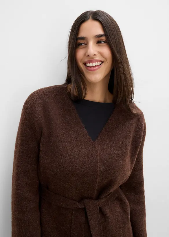 Strickjacke mit Bindeg&uuml;rtel, bonprix