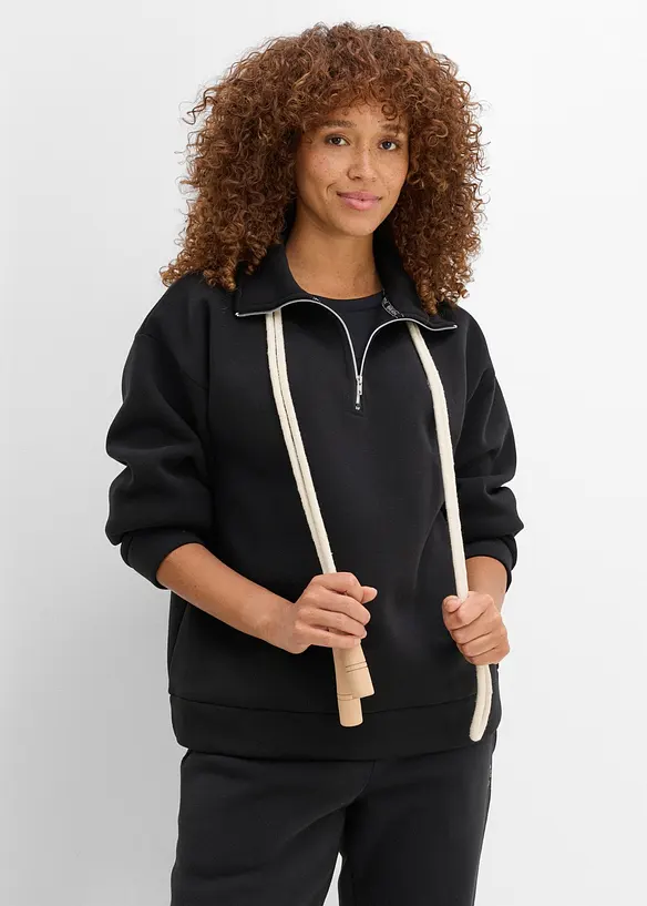 Sweat chaud &agrave; col zipp&eacute;, s&eacute;chage rapide, bonprix