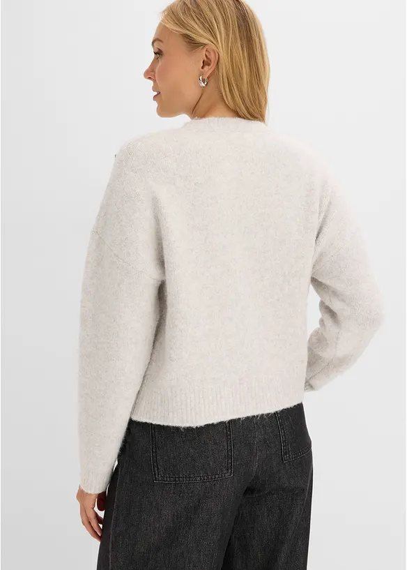 Pull avec applications de strass, bonprix