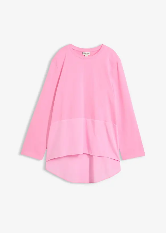 Langarmshirt aus Materialmix, bonprix