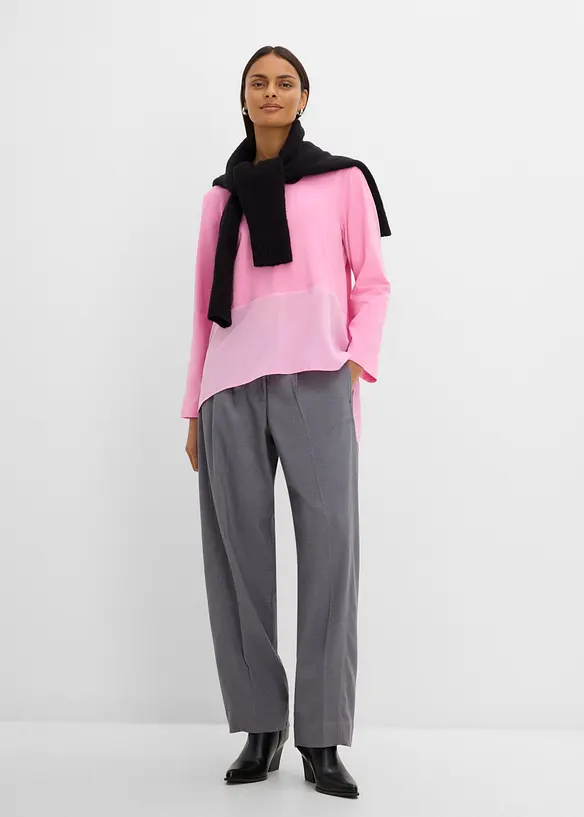Langarmshirt aus Materialmix, bonprix