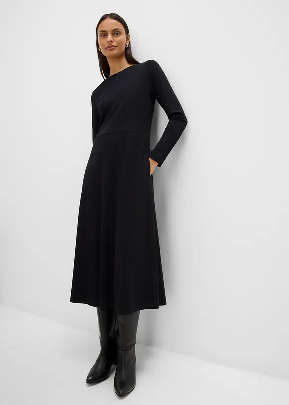 Midikleid aus schwerer Bio-Baumwolle, bonprix