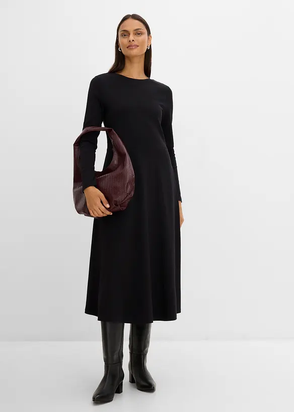 Midikleid aus schwerer Bio-Baumwolle, bonprix