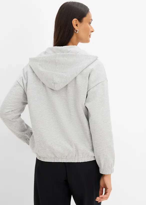 Kapuzen-Sweatjacke aus weichem Baumwoll-Mix, bonprix