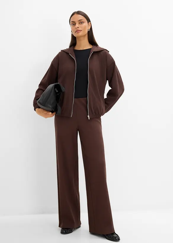 Sweat zipp&eacute; &agrave; capuche, coton majoritaire, bonprix