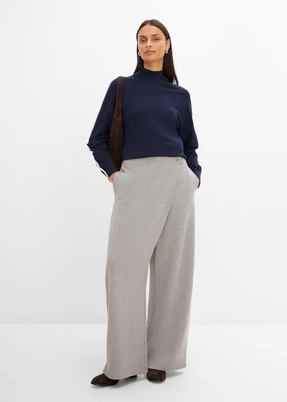 Pique-Hose mit asymmetrischem Verlauf, bonprix