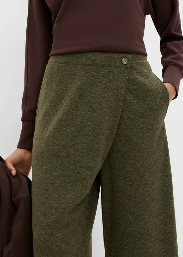Pique-Hose mit asymmetrischem Verlauf, bonprix
