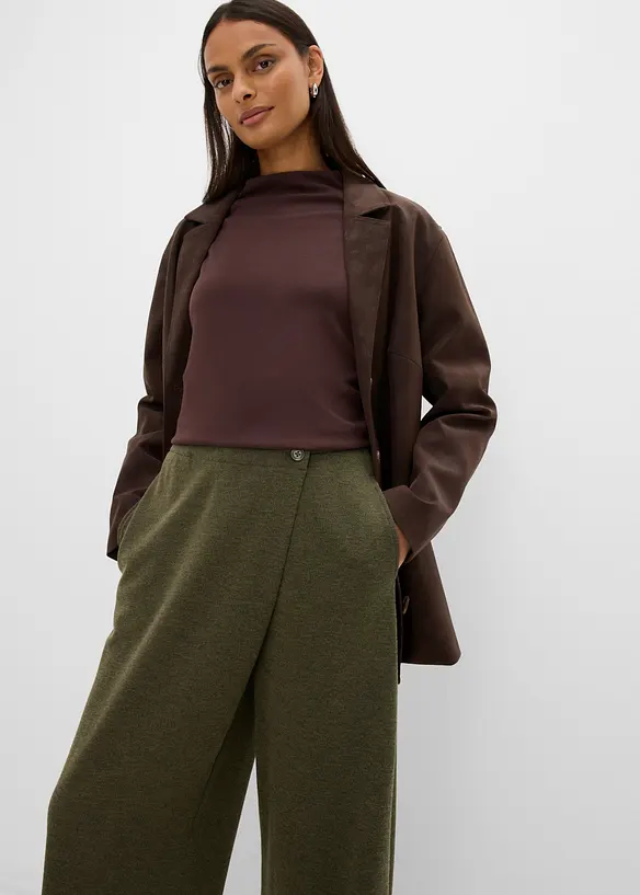 Pique-Hose mit asymmetrischem Verlauf, bonprix