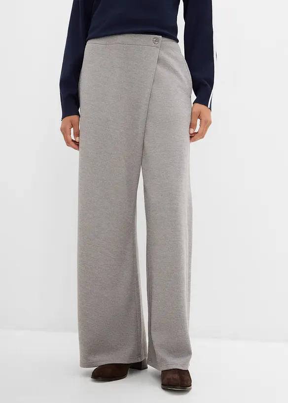 Pique-Hose mit asymmetrischem Verlauf, bonprix