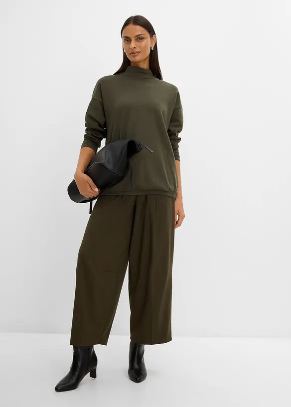 Sweatshirt mit Fledermaus&auml;rmeln aus Bio-Baumwoll-Mix, bonprix